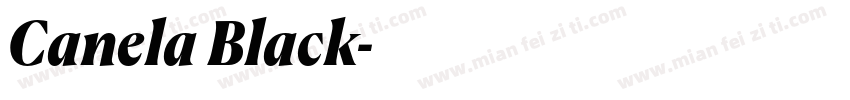 Canela Black字体转换